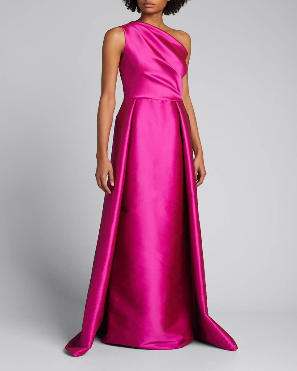 One-Shoulder Stretch Gazar Gown